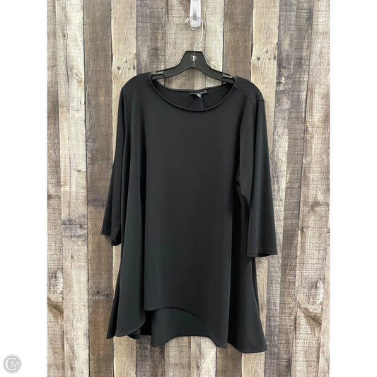 Top Short Sleeve By Alfani In Black, Size: 2x
