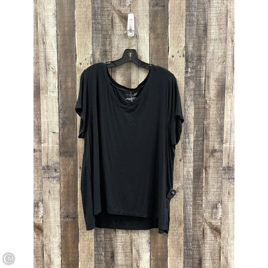 Top Short Sleeve By Rachel Zoe In Black, Size: 3x