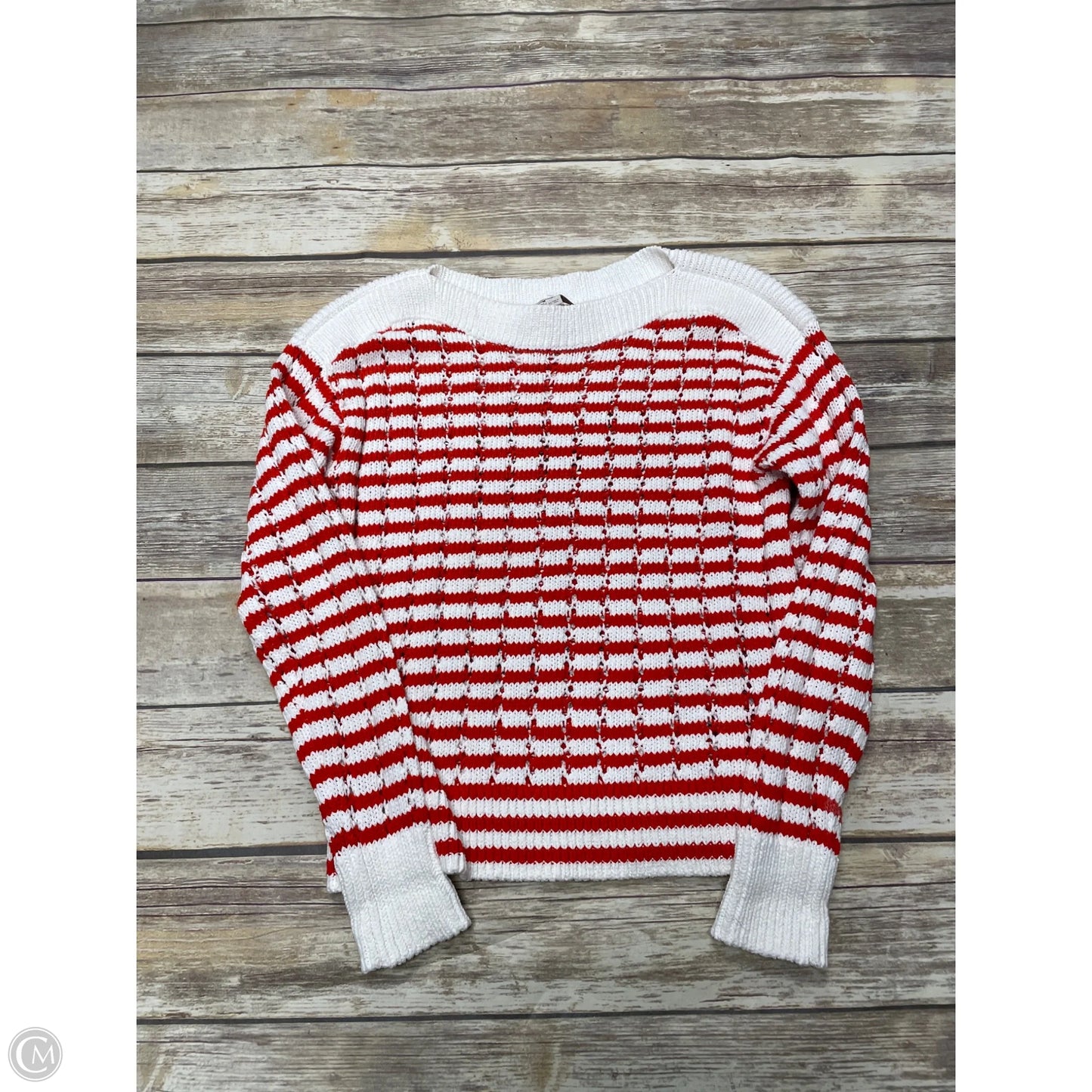 Sweater By Loft In Red & White, Size: Xs