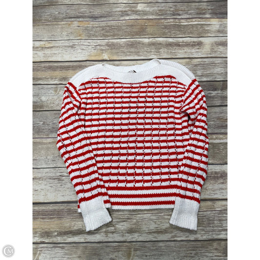 Sweater By Loft In Red & White, Size: Xs