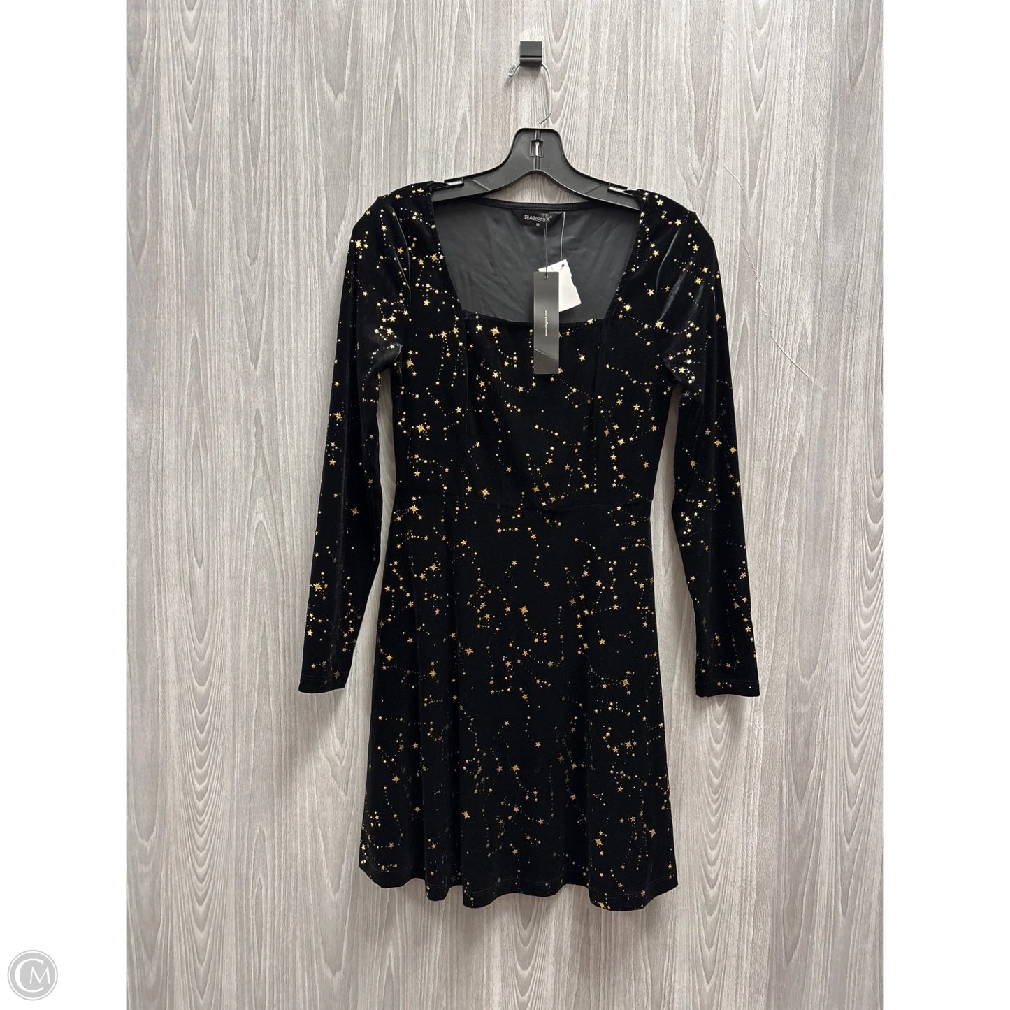 Dress Party Short By Allegra K In Black & Gold, Size: Xs