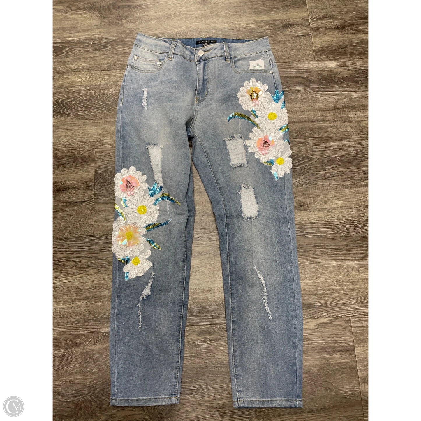 Jeans Straight By Cme In Blue Denim, Size: 10