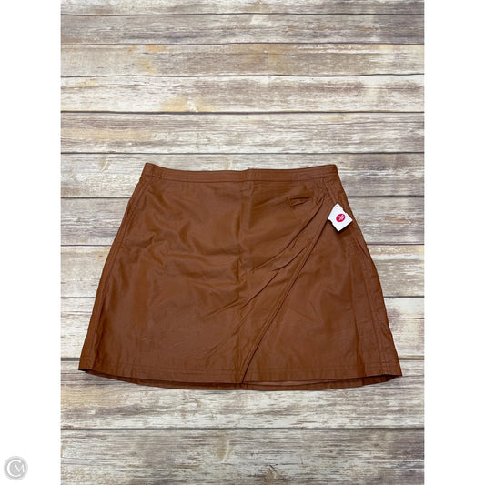 Skirt Midi By Shinestar In Brown, Size: Xl