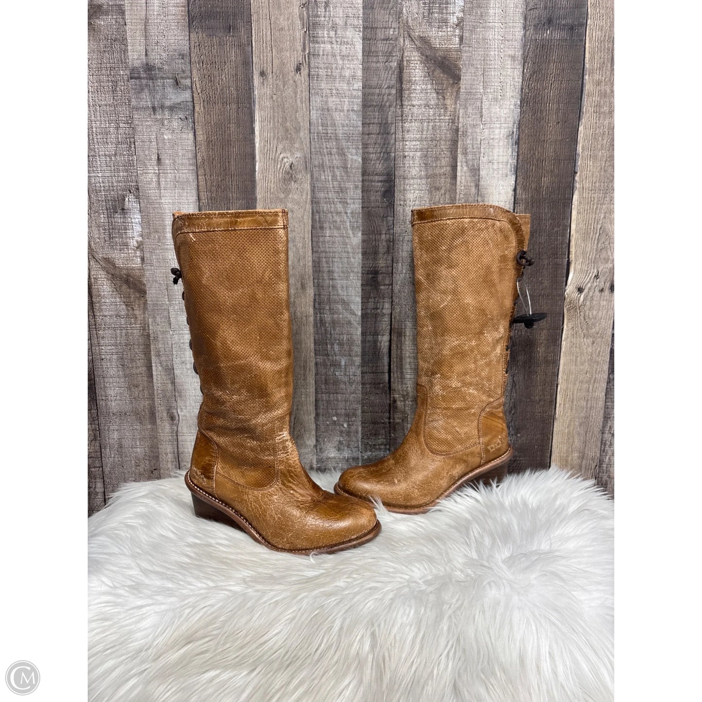 Boots Over-the-knee Heels By Bed Stu In Brown, Size: 8.5