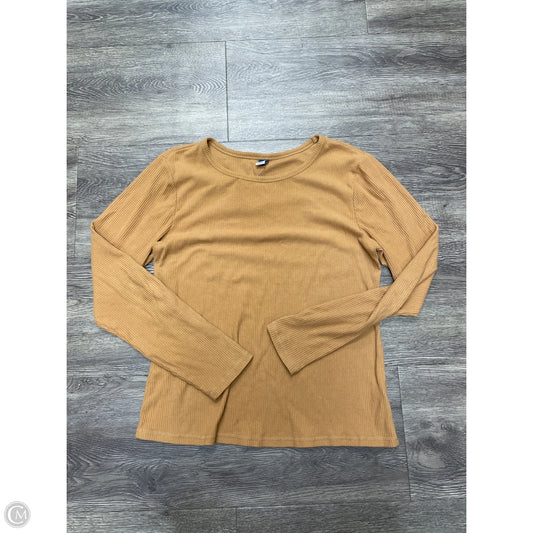 Top Long Sleeve By Old Navy In Tan, Size: L