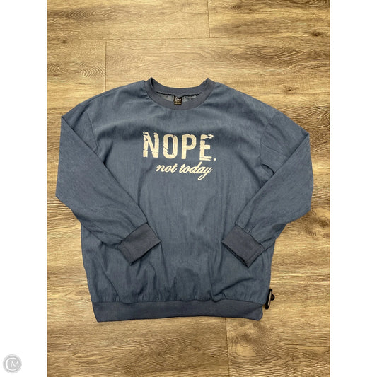 Top Long Sleeve By Shein In Blue, Size: S