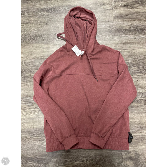 Athletic Top Long Sleeve Hoodie By Marika In Maroon, Size: M