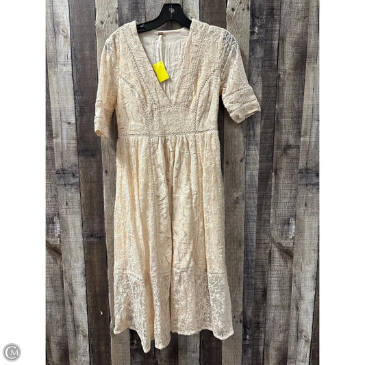 Dress Casual Midi By Free People In Peach, Size: S