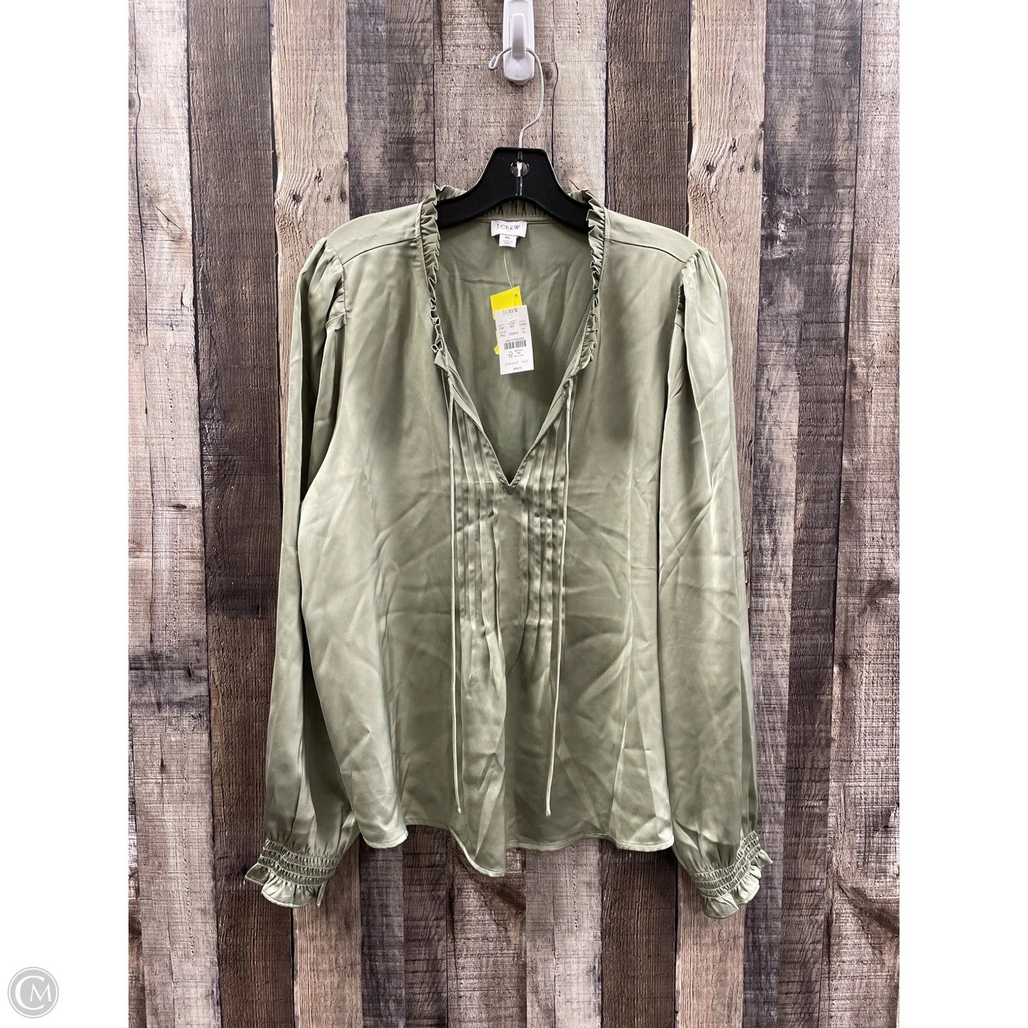 Top Long Sleeve By J. Crew In Green, Size: Xl