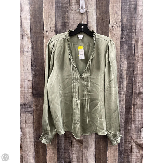 Top Long Sleeve By J. Crew In Green, Size: Xl