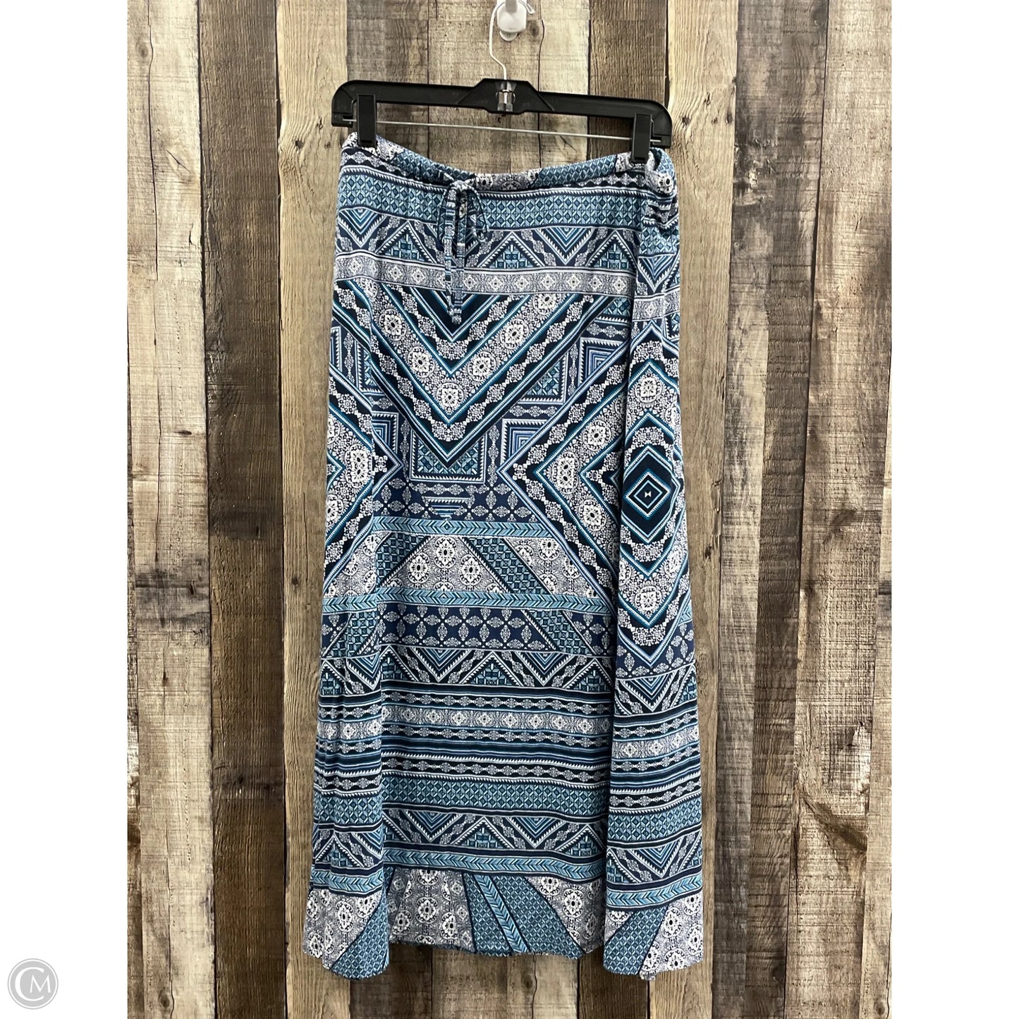 Skirt Midi By J. Jill In Blue & White, Size: Xl