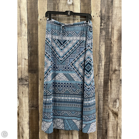 Skirt Midi By J. Jill In Blue & White, Size: Xl