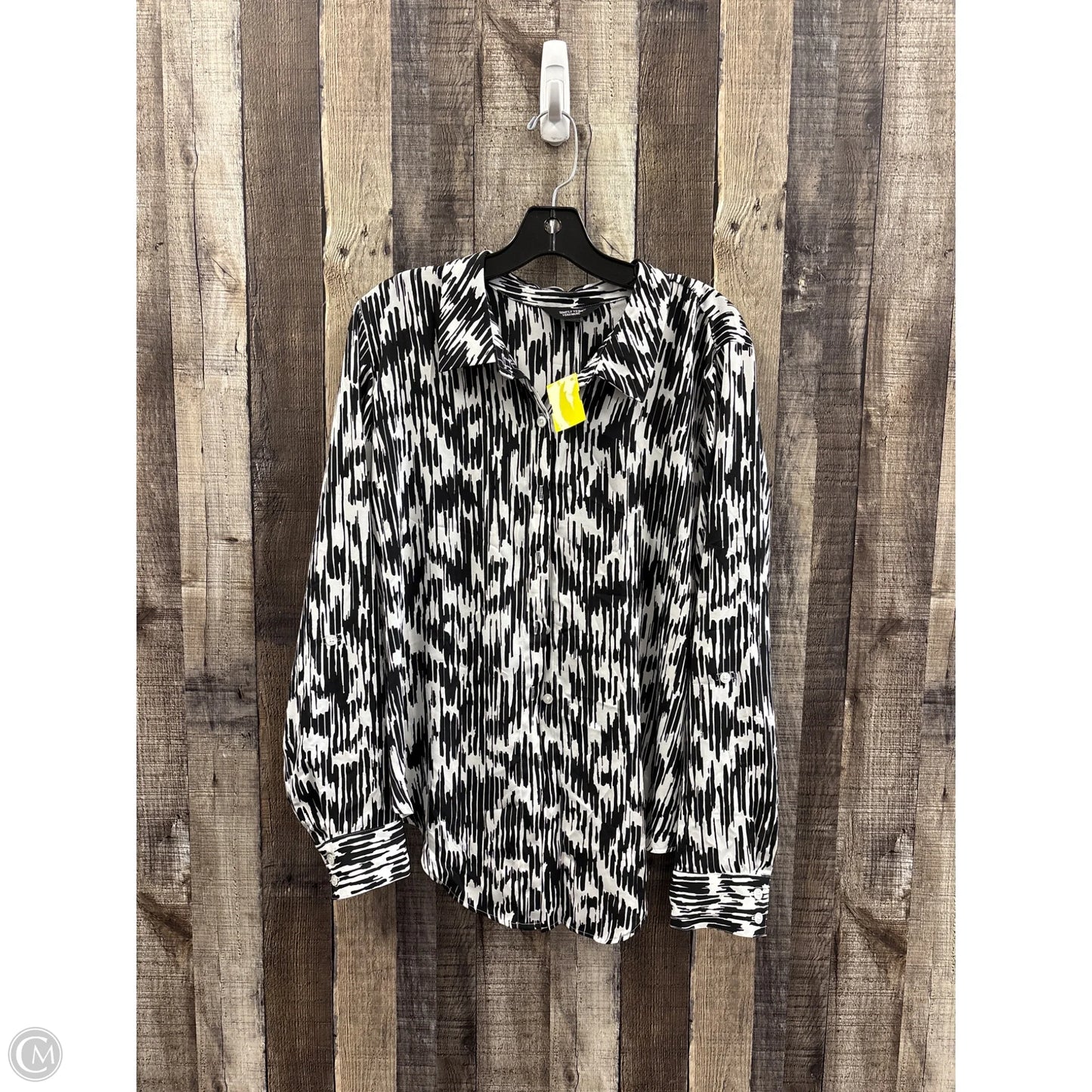 Top Long Sleeve By Simply Vera In Zebra Print, Size: Xl