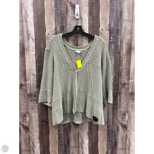 Sweater Cardigan By J. Jill In Green, Size: Xl