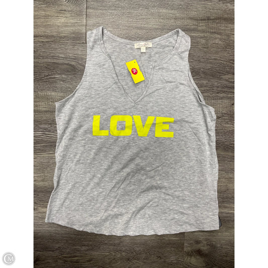 Top Sleeveless By Ultra Flirt In Grey, Size: L