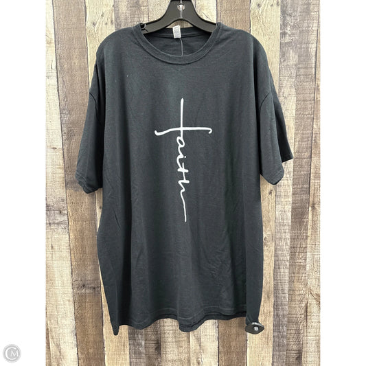 Top Short Sleeve By Jerzees In Black, Size: 2x