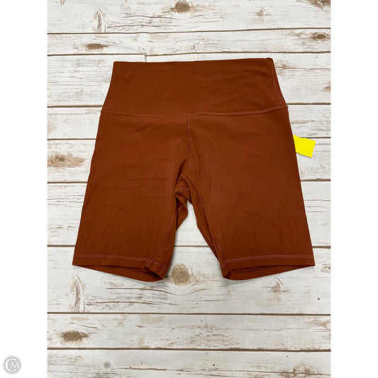 Athletic Shorts By Lululemon In Brown, Size: 8