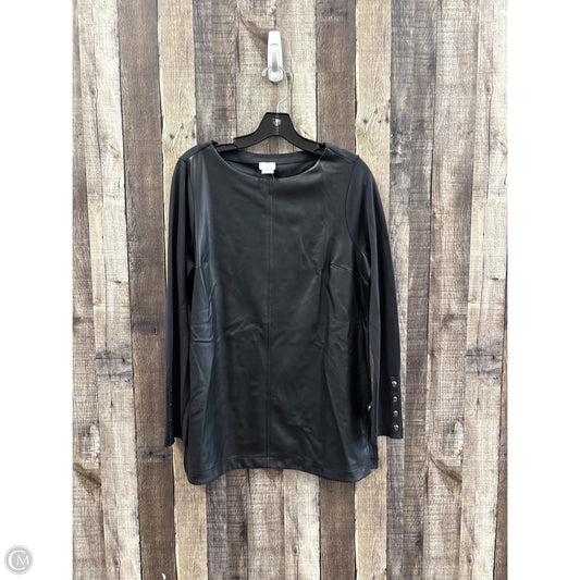 Top Long Sleeve By Chicos In Black, Size: M