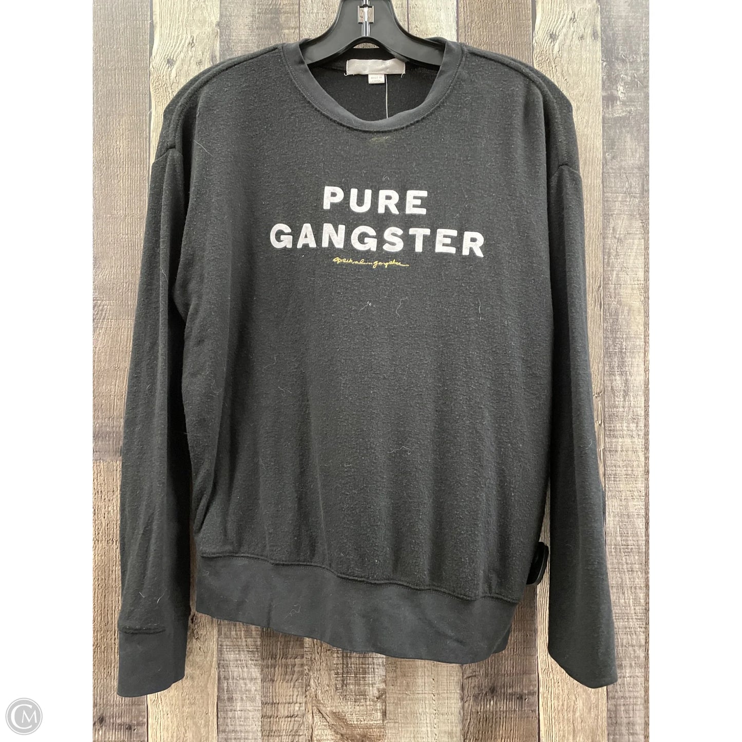 Top Long Sleeve By Spiritual Gangster In Black, Size: S