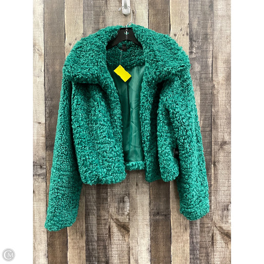 Jacket Faux Fur & Sherpa By Cmf In Green, Size: S