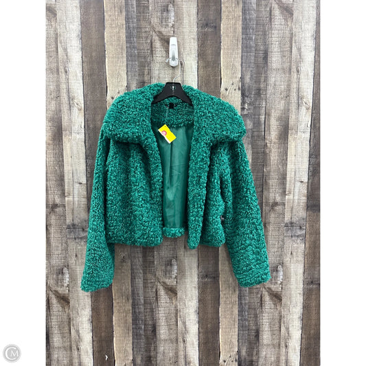 Jacket Faux Fur & Sherpa By Cmf In Green, Size: S