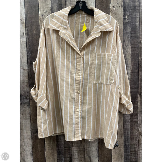 Top Long Sleeve By Cmf In Striped Pattern, Size: L