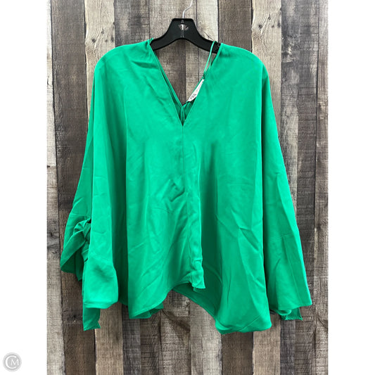 Top Long Sleeve By Zara In Green, Size: Xl