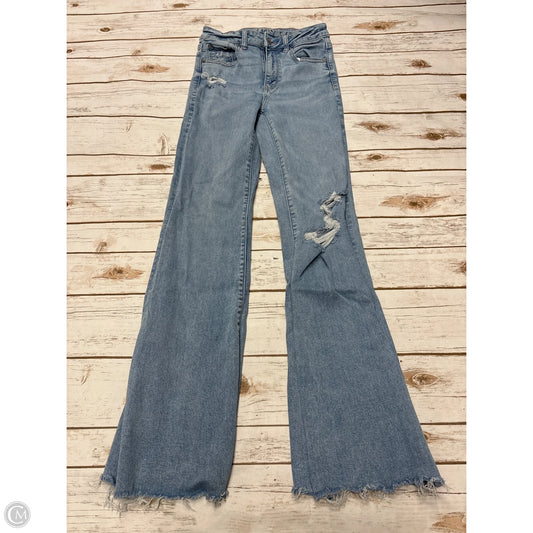 Jeans Flared By American Eagle In Blue Denim, Size: 4l