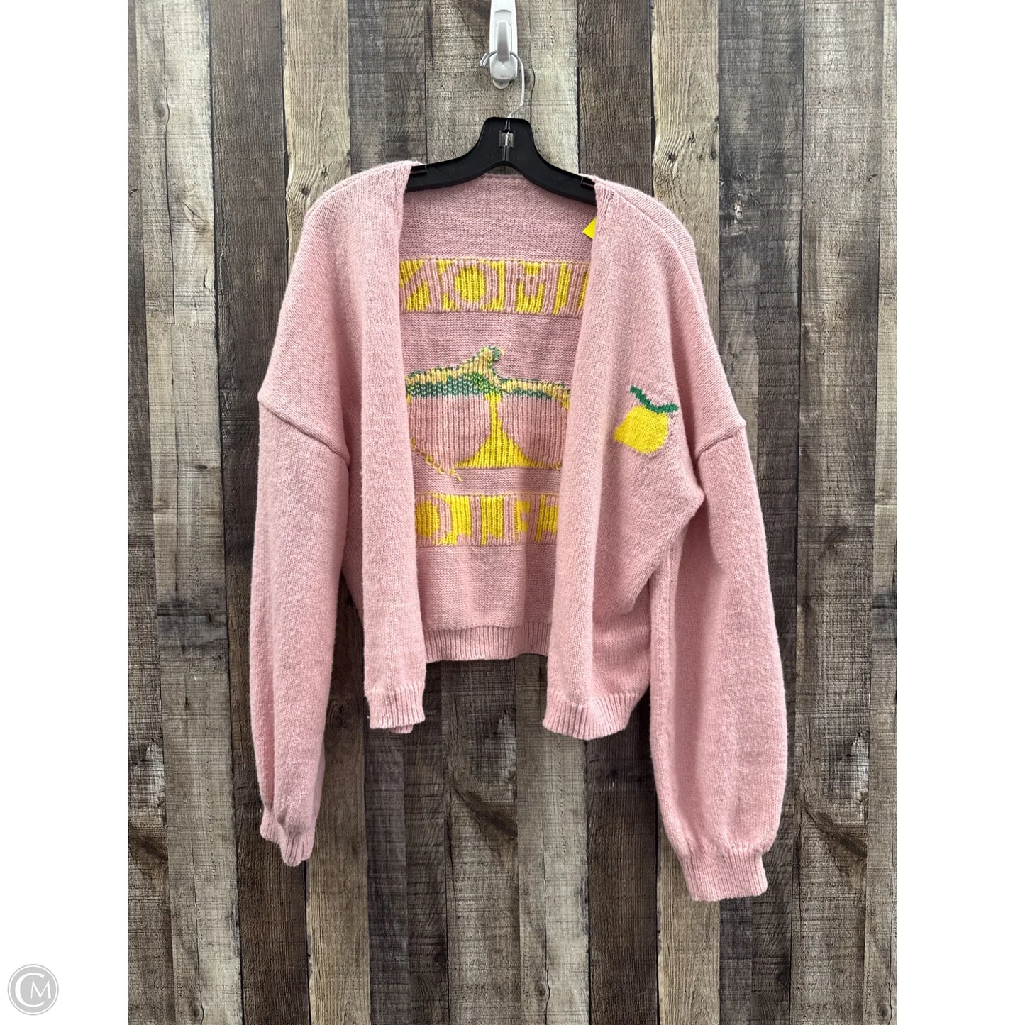 Sweater Cardigan By Cmf In Pink, Size: Xl