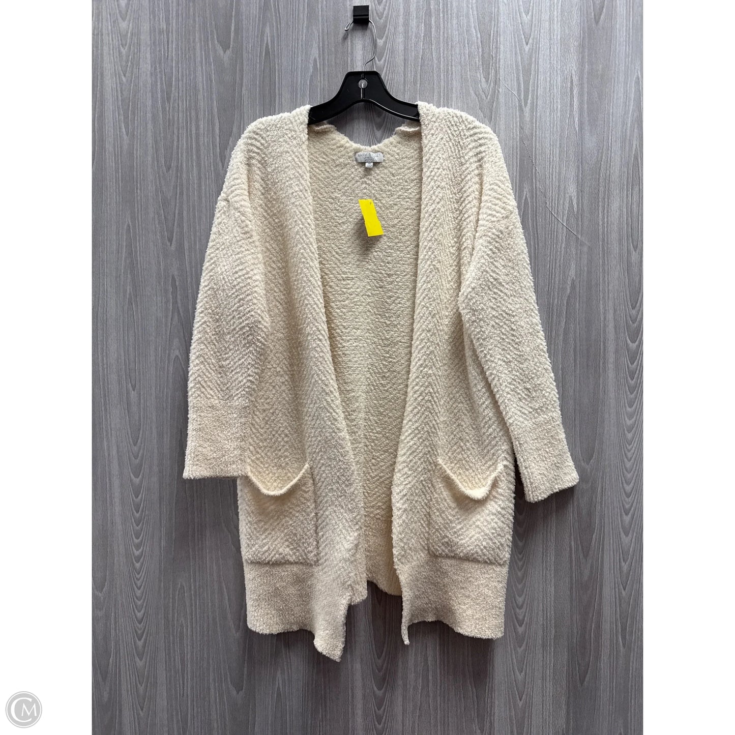 Sweater Cardigan By Cme In Ivory, Size: M