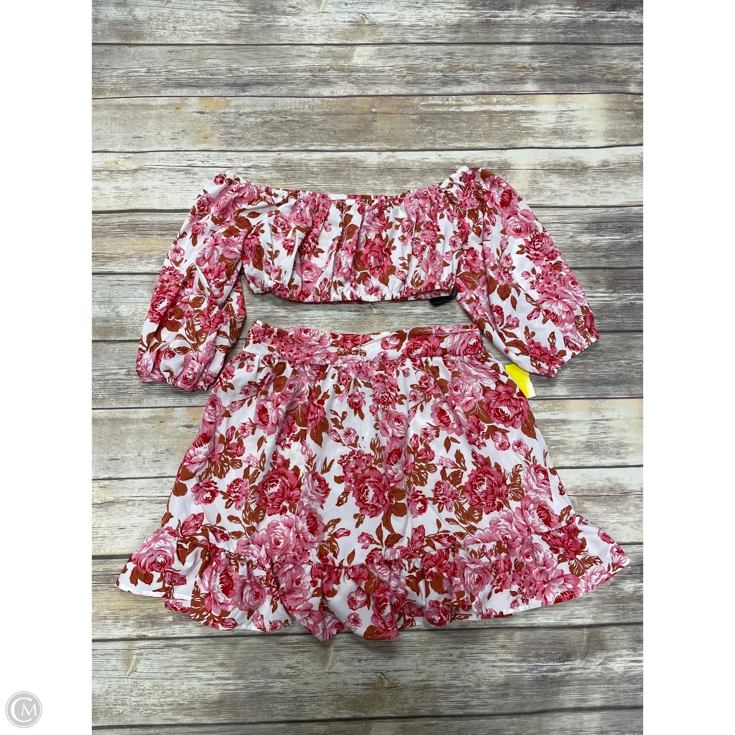 Skirt Set 2pc By Shein In Floral Print, Size: L