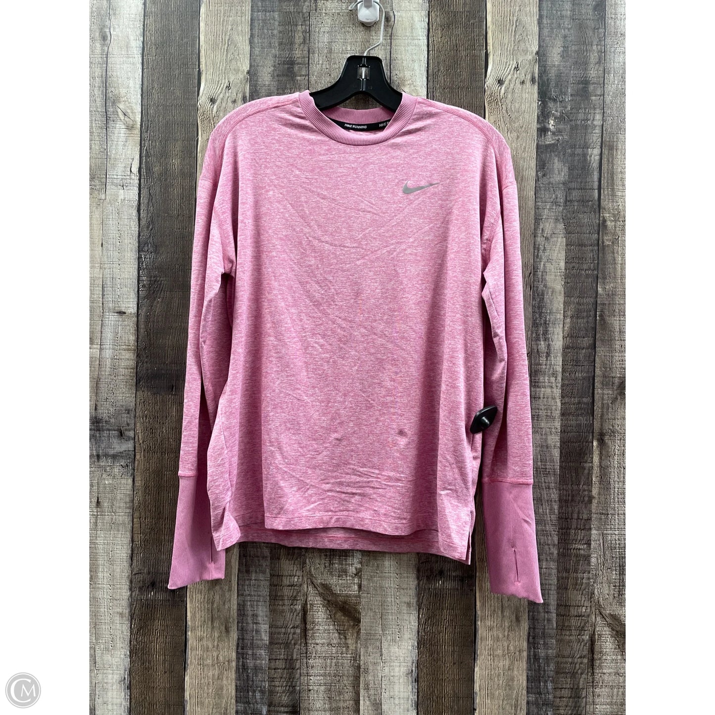 Athletic Top Long Sleeve Crewneck By Nike In Pink, Size: M