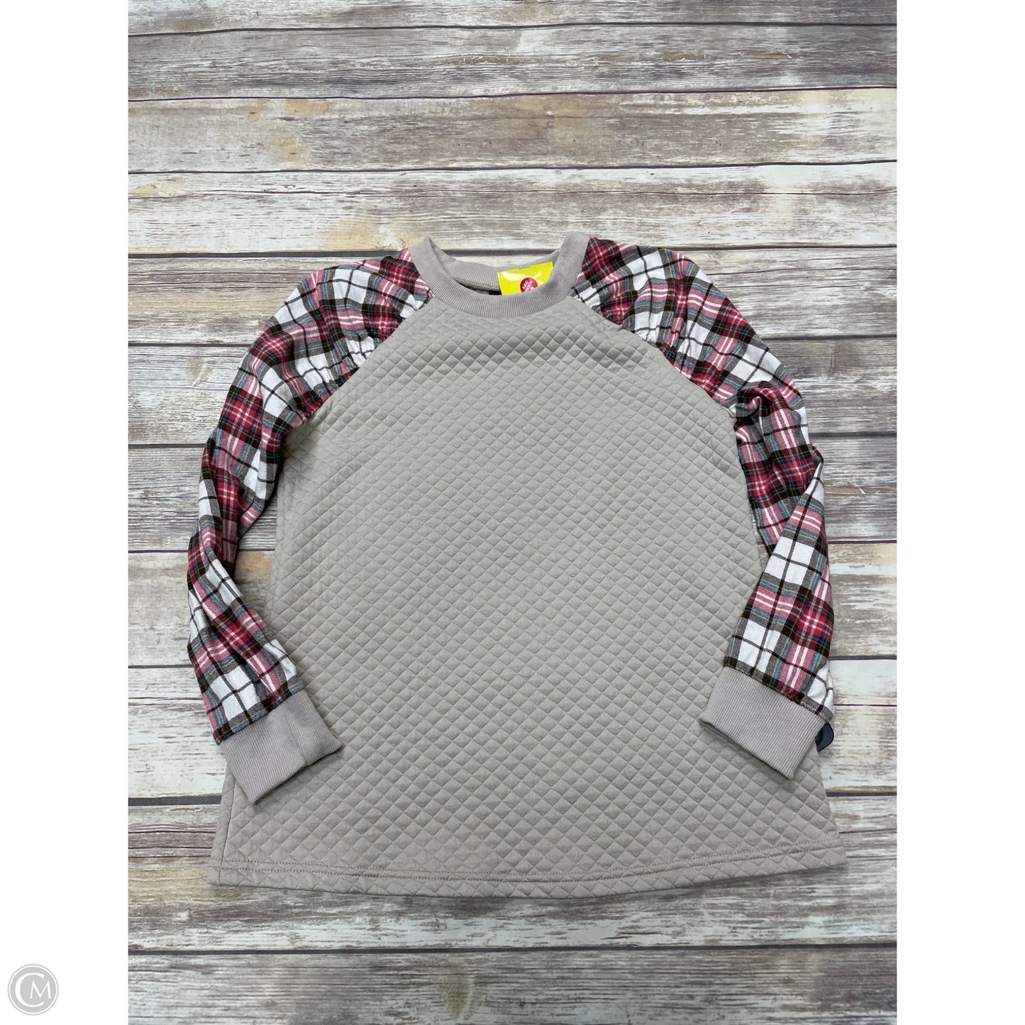 Top Long Sleeve By Shein In Tan, Size: S