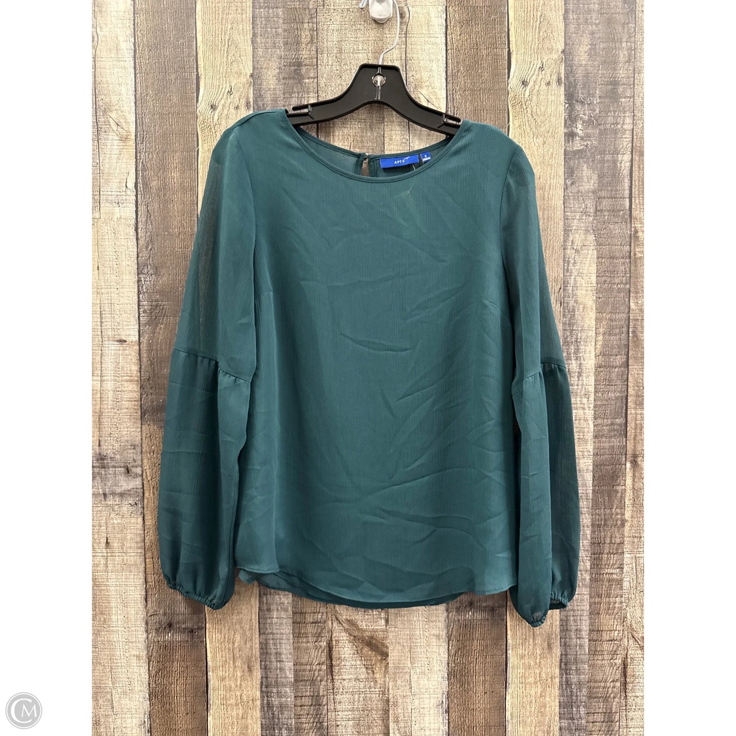 Top Long Sleeve By Apt 9 In Green, Size: S