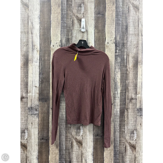 Top Long Sleeve By Abercrombie And Fitch In Brown, Size: L