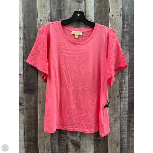 Top Short Sleeve By Michael By Michael Kors In Pink, Size: L