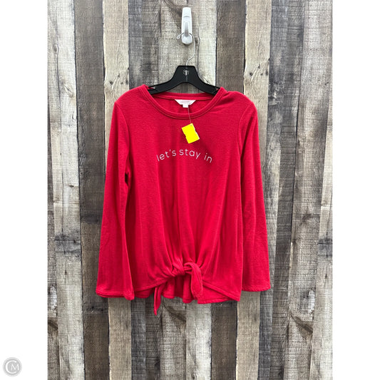 Top Long Sleeve By Lc Lauren Conrad In Red, Size: L