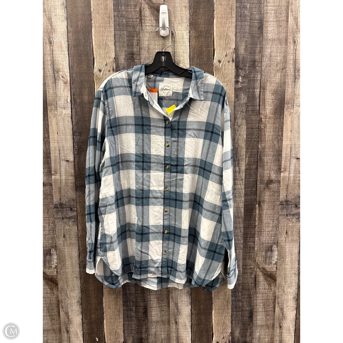 Top Long Sleeve By Jachs Girlfirend In Green, Size: Xxl