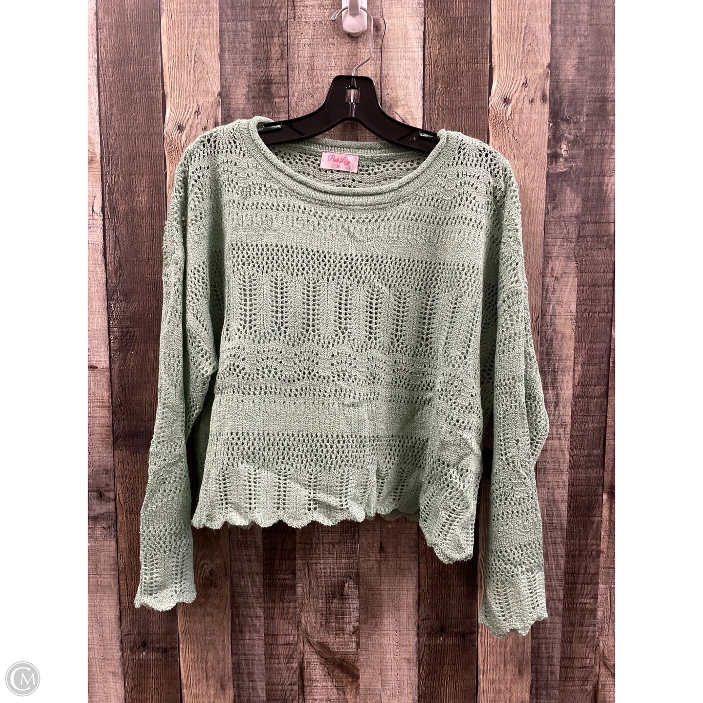 Sweater By Pink Lily In Green, Size: M