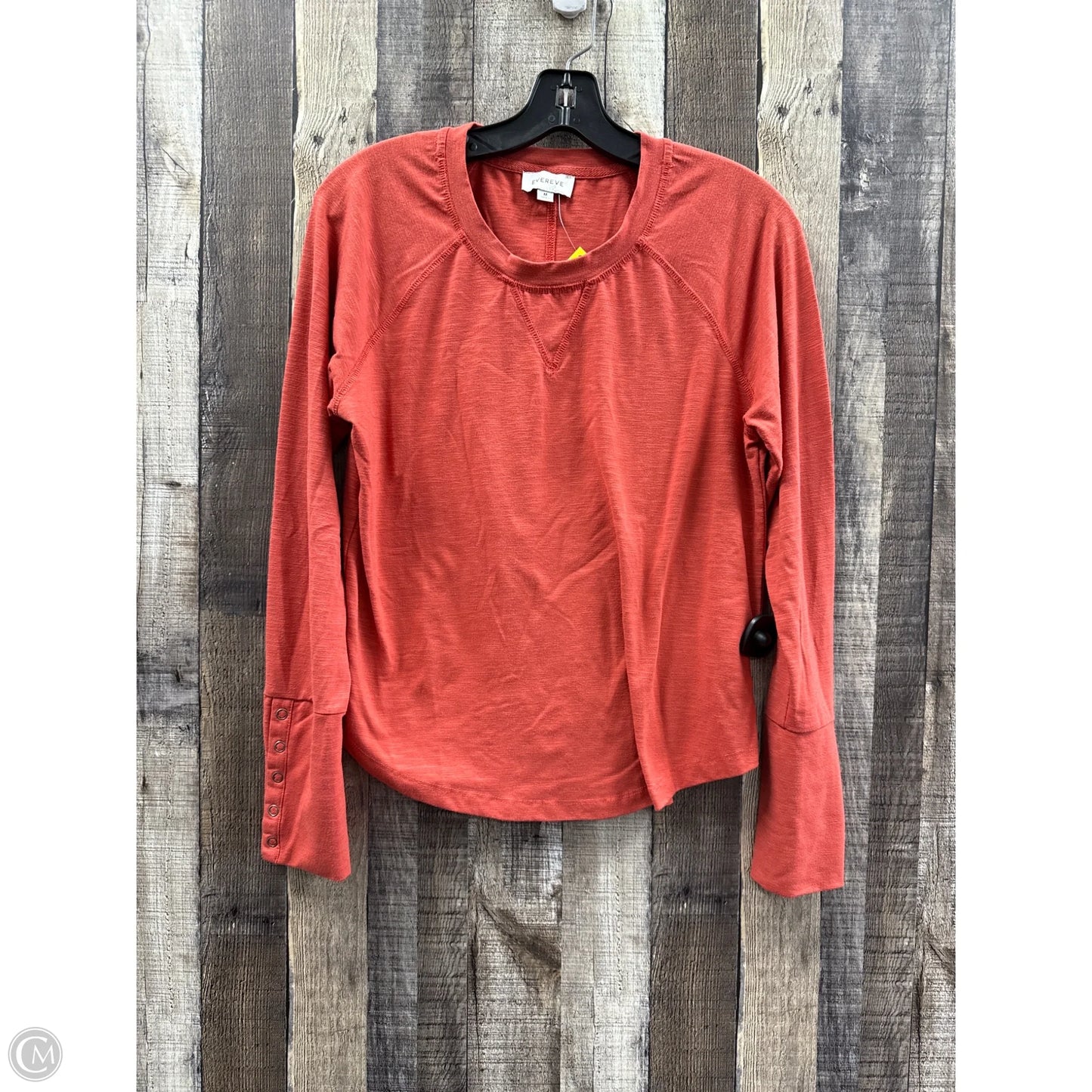 Top Long Sleeve By Evereve In Orange, Size: M