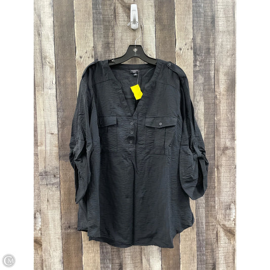 Top 3/4 Sleeve By Torrid In Black, Size: 3x