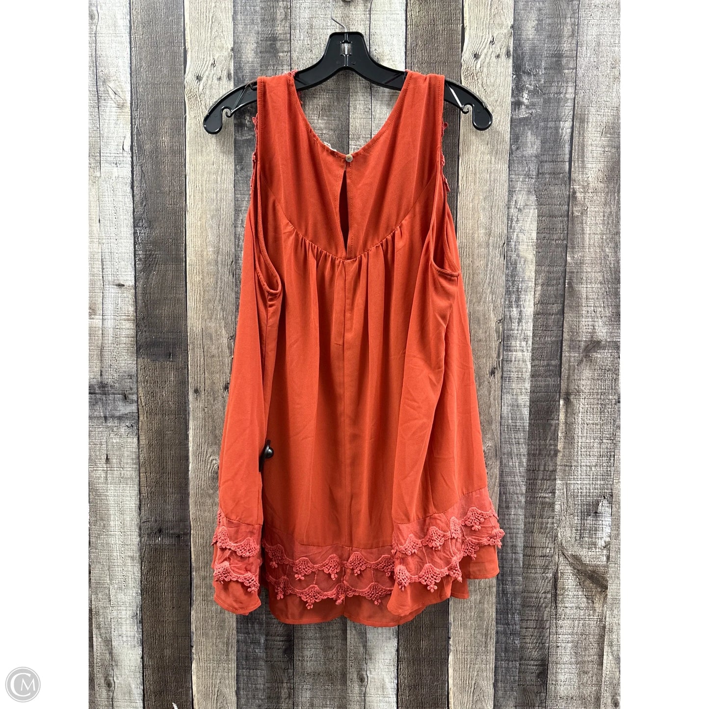 Top Sleeveless By Cme In Orange, Size: 2x