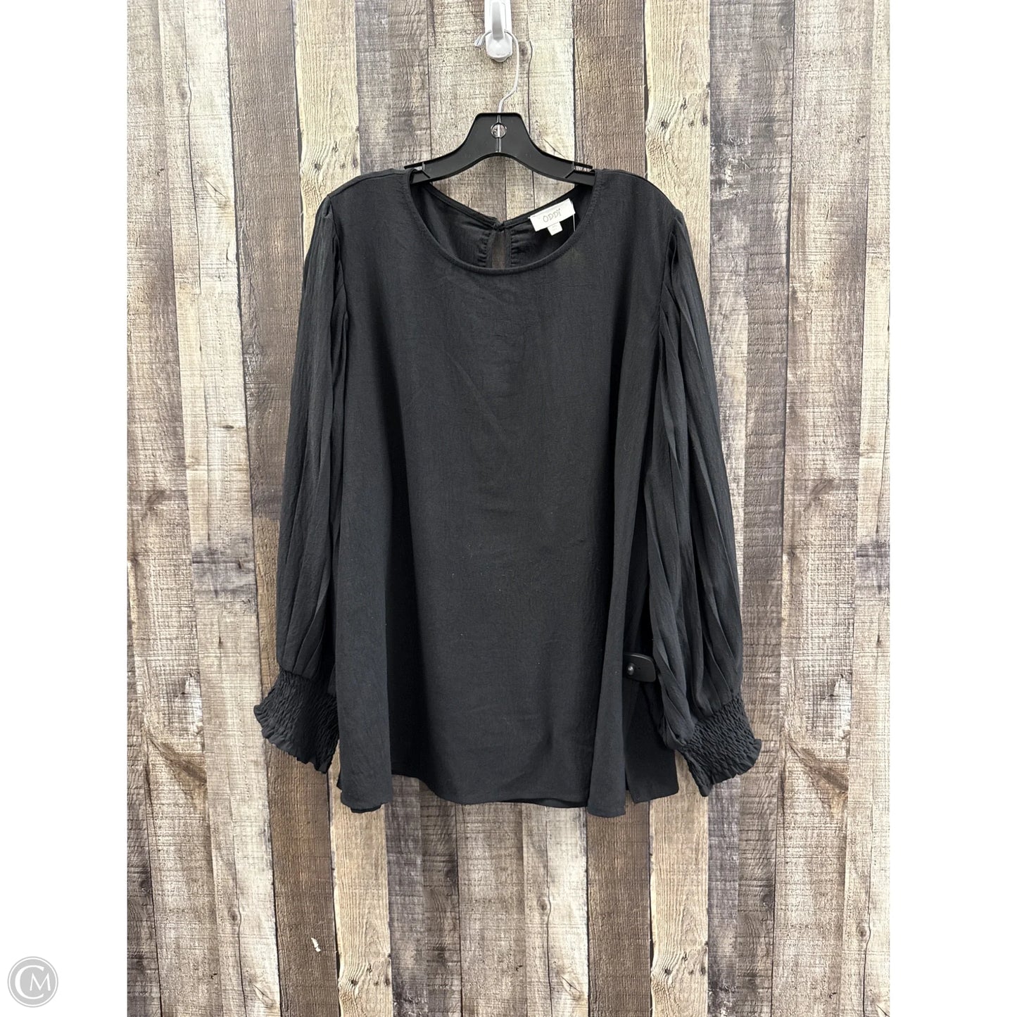 Top Long Sleeve By Cme In Black, Size: 3x