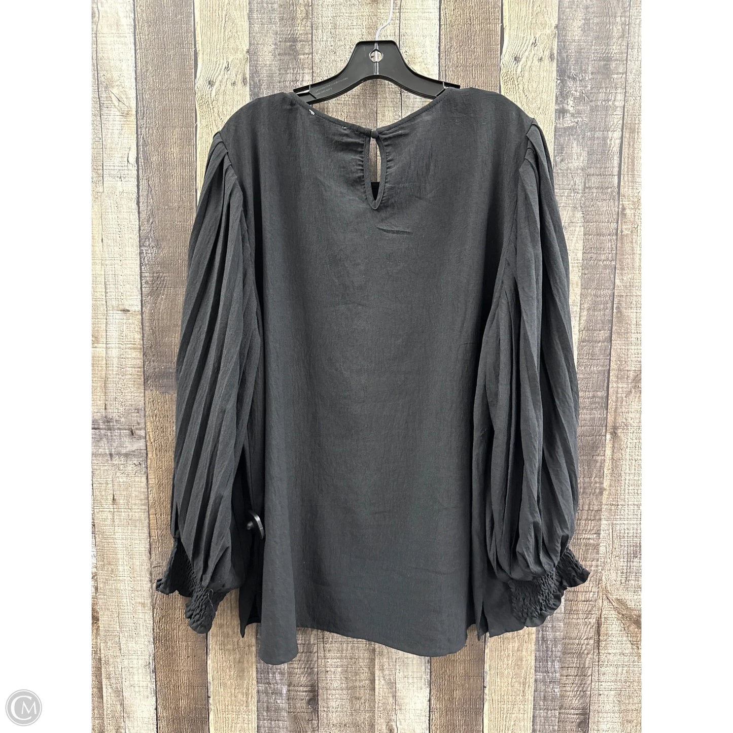 Top Long Sleeve By Cme In Black, Size: 3x