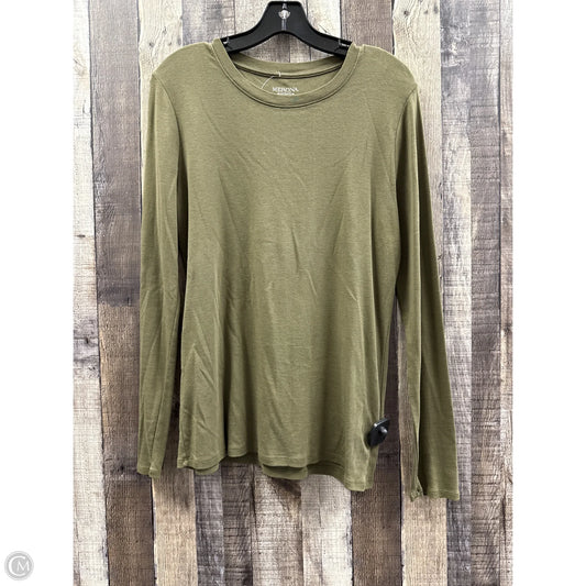 Top Long Sleeve Basic By Merona In Green, Size: Xl