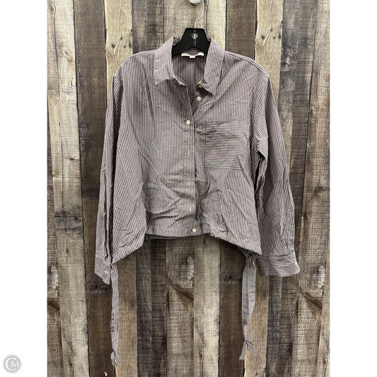 Top Long Sleeve By Loft In Striped Pattern, Size: M