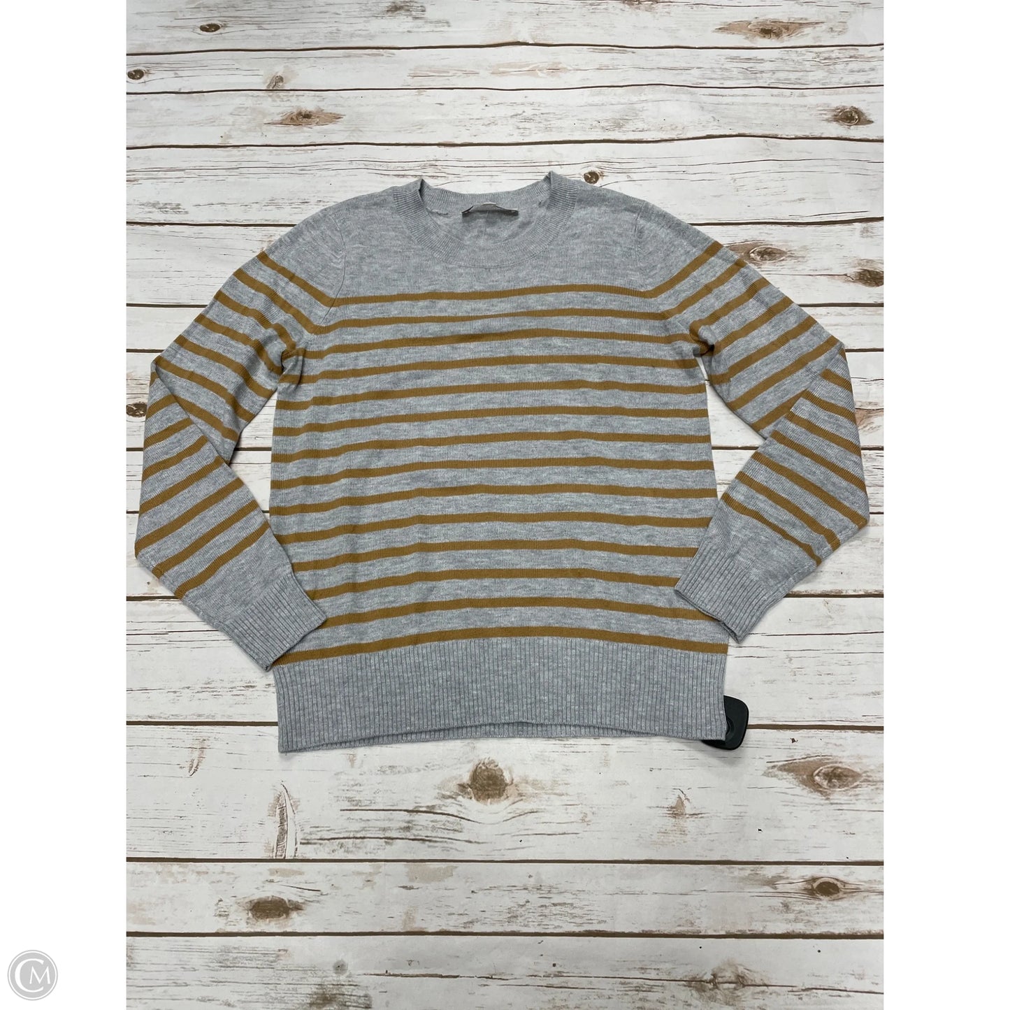 Sweater By Loft In Grey & Tan, Size: M
