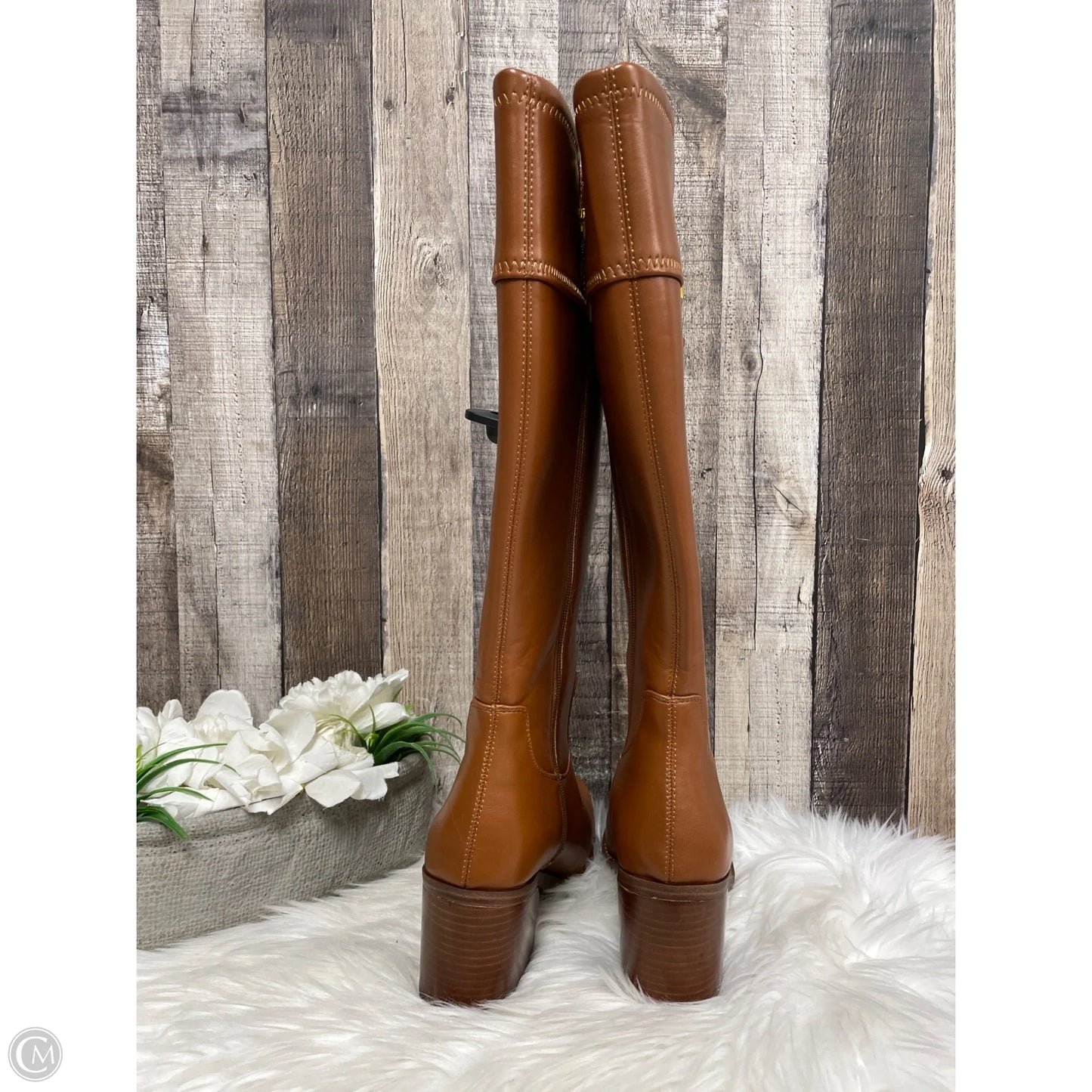 Boots Knee Heels By Franco Sarto In Brown, Size: 8.5