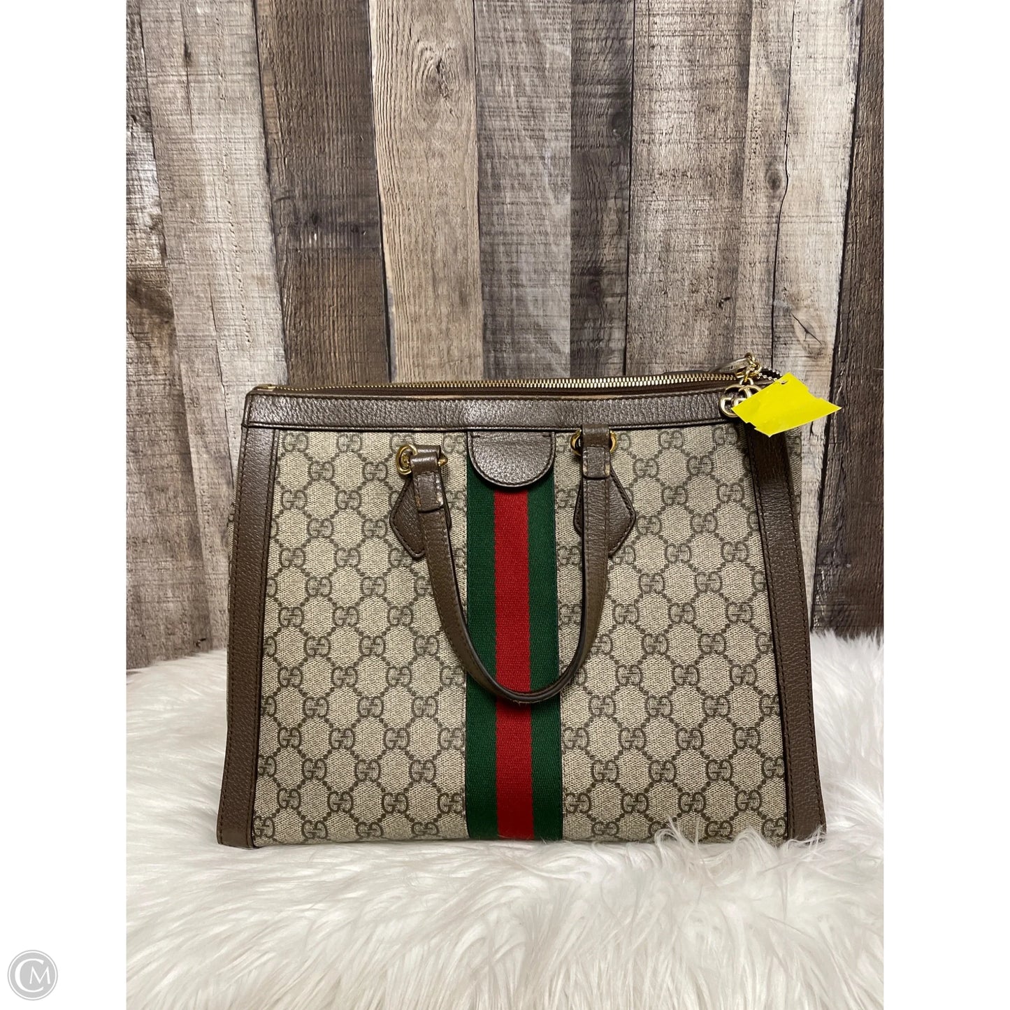 Tote Luxury Designer By Gucci, Size: Medium
