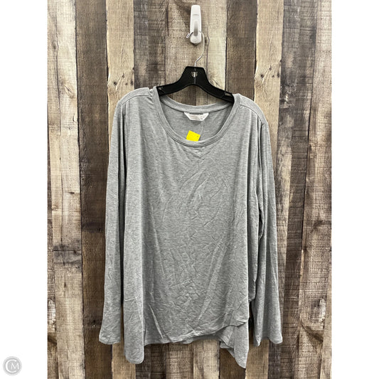 Top Long Sleeve Basic By Cme In Grey, Size: Xxl